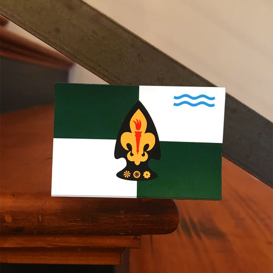photo of magnet that depicts Ottawa's flag